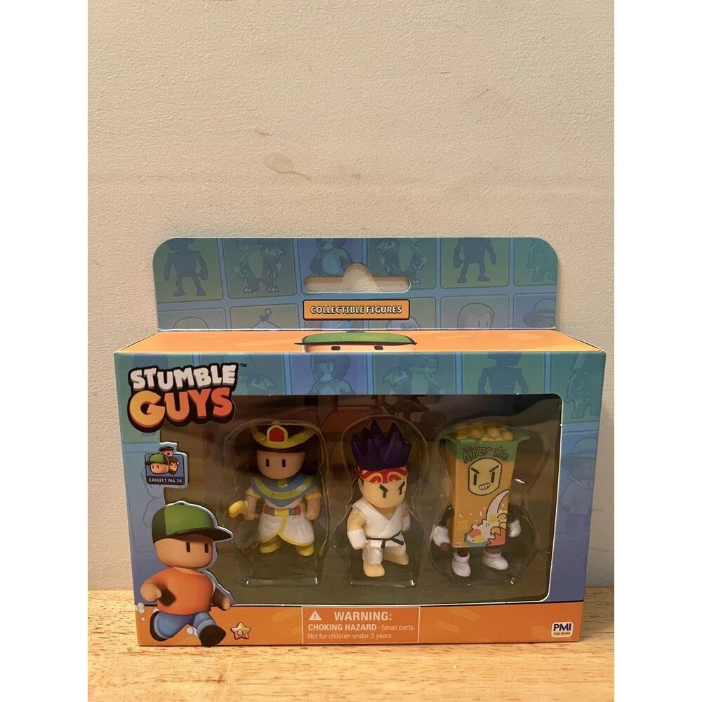 Stumble Guys 3‑Pack New Pharaoh Master Mascot Collectible Figures NEW
